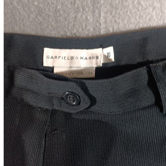 Garfield & Marks Black Pleated High Waist Dress Pants Womens 10 US Made Workwear - Picture 3 of 5